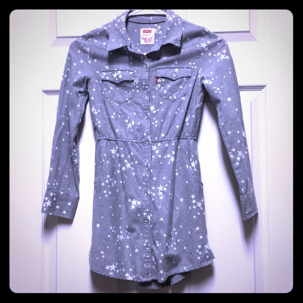 Girls Long Sleeves Western Levi’s Dress
